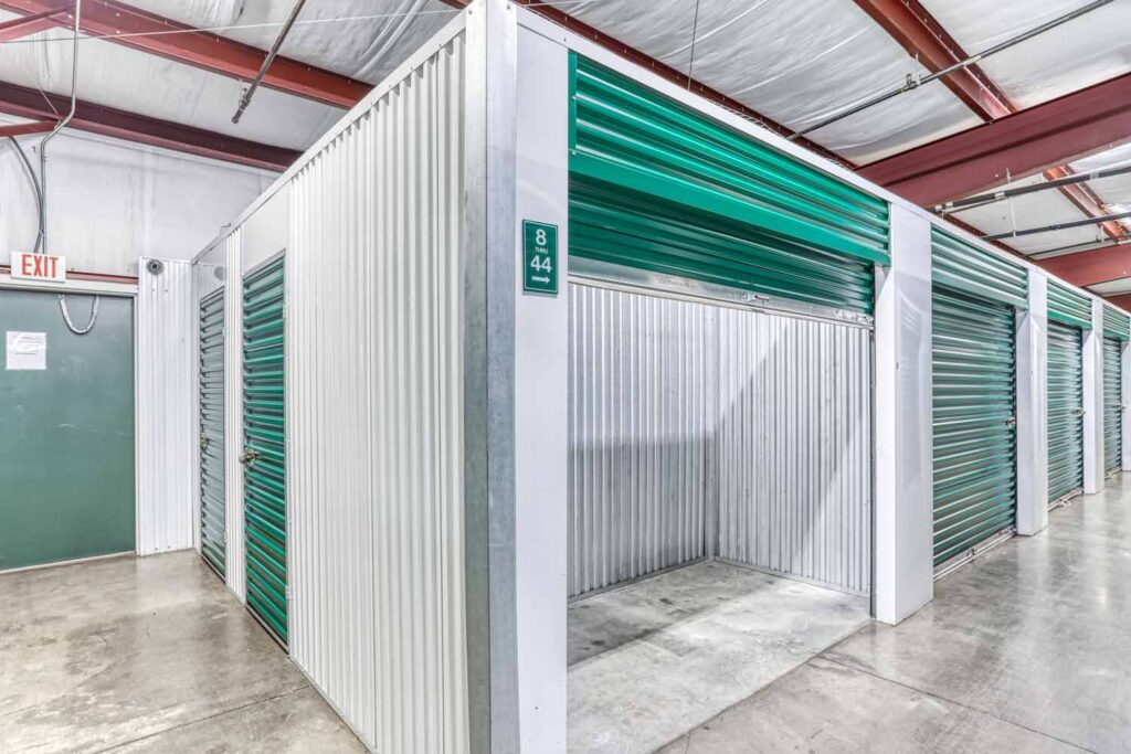 Image of storage units in an indoor setting.