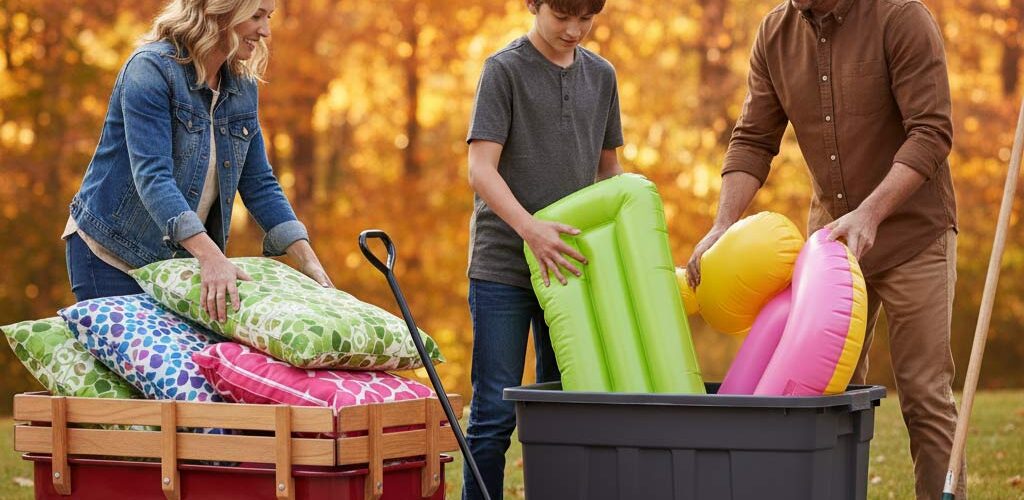Family Decluttering Summer Items.